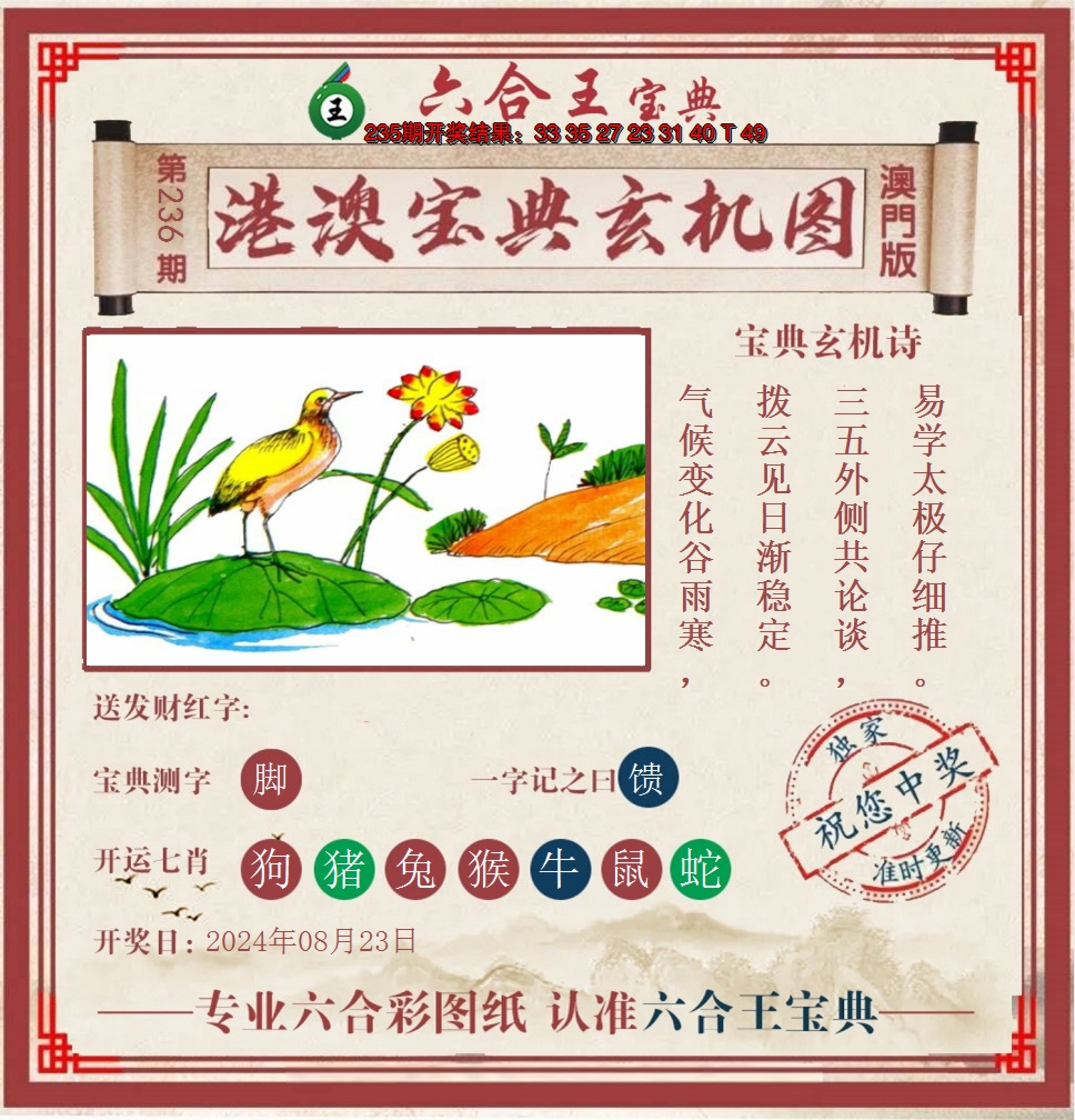 2024236期六合王港澳宝典玄机图