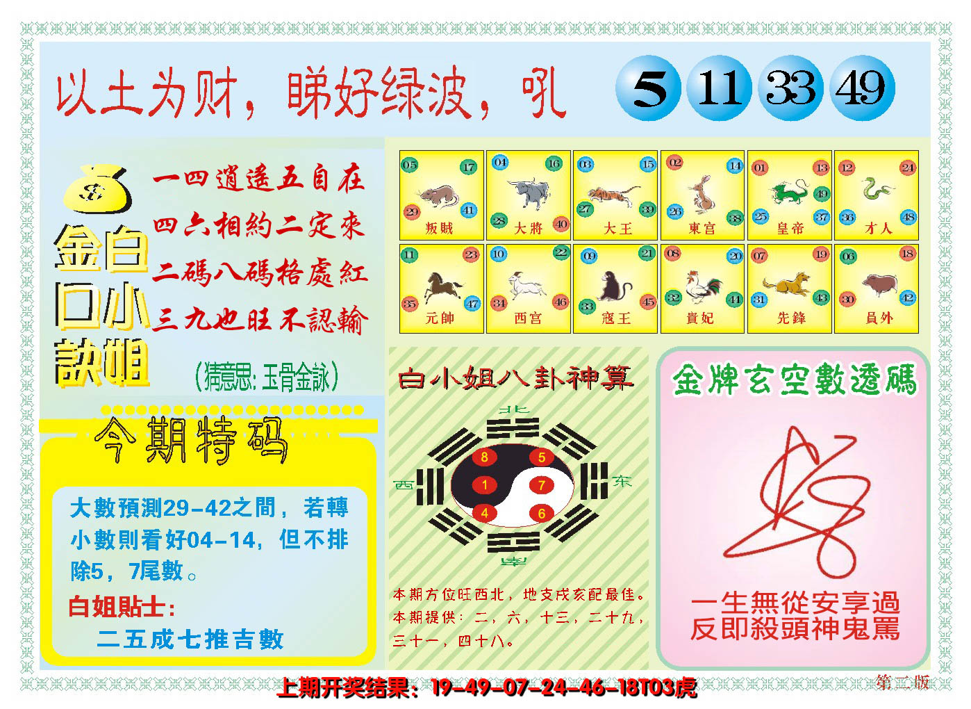 2024237期澳门白小姐金口决