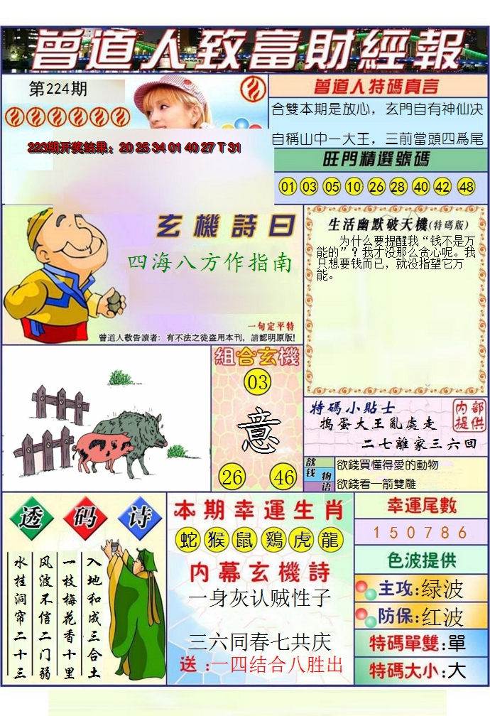 2024224期澳门曾道人致富财经报