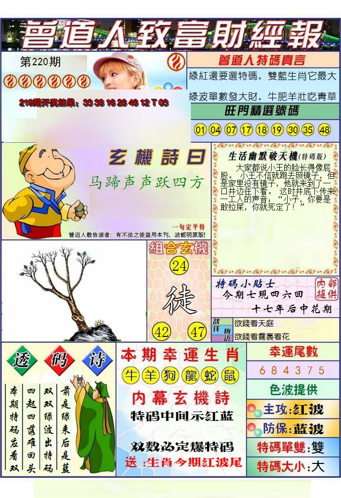2024220期澳门曾道人致富财经报