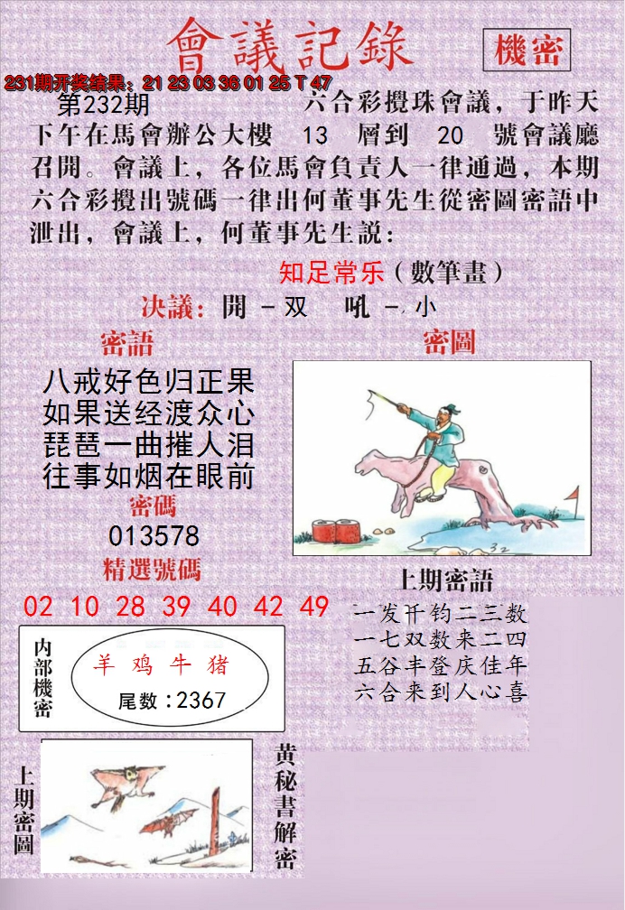 2024232期澳门会议记录