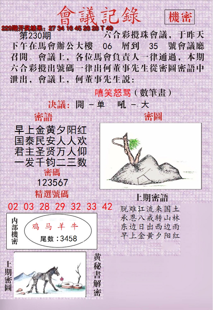 2024230期澳门会议记录