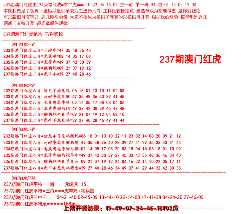 2024237期红虎图