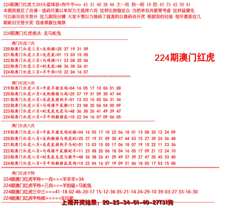 2024224期红虎图