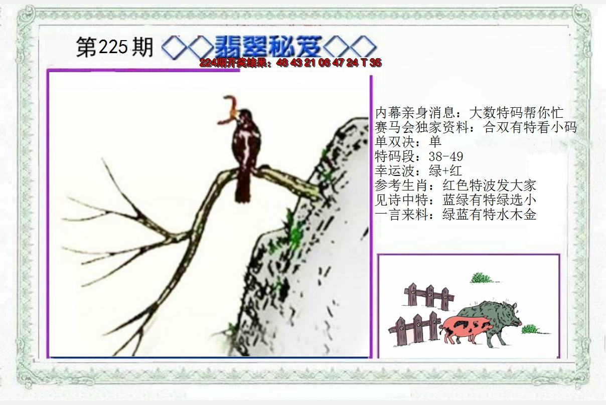 2024225期另翡翠秘笈