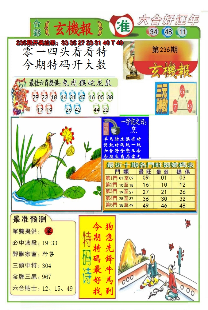 2024236期九龍玄机报(推荐)