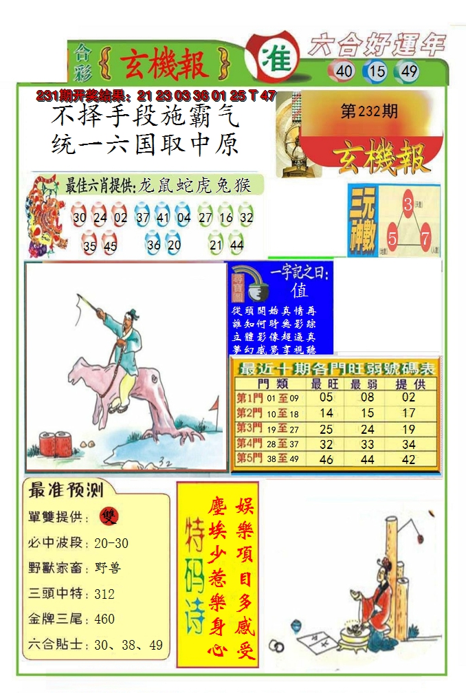 2024232期九龍玄机报(推荐)