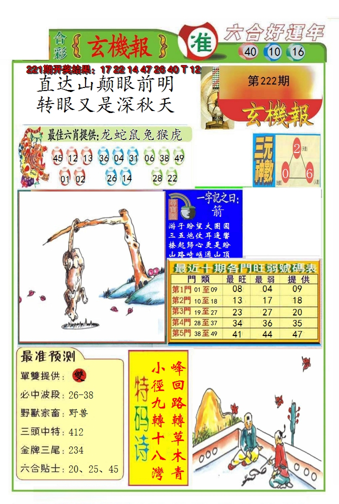 2024222期九龍玄机报(推荐)