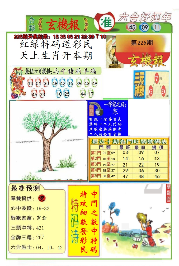 2024226期九龍玄机报(推荐)