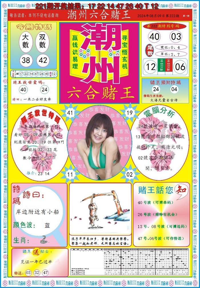2024222期潮州六合赌王A