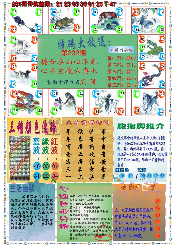 2024232期九龍心经B(推荐)