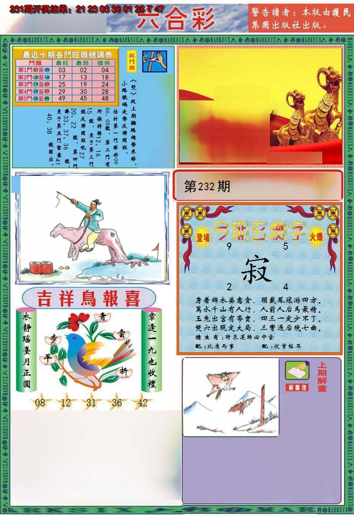 2024232期九龍2011A(推荐)