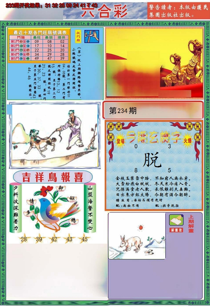 2024234期九龍2011A(推荐)