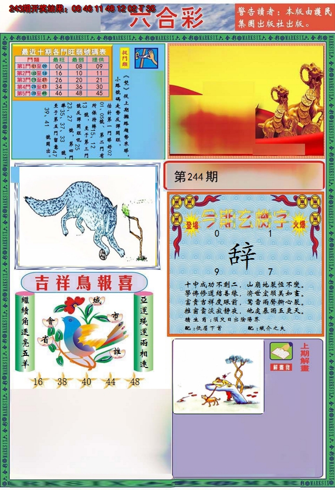 2024244期九龍2011A(推荐)
