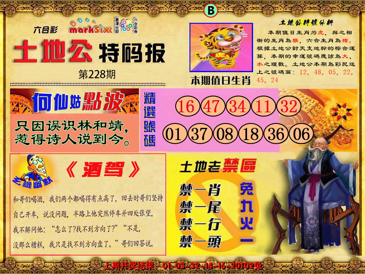 2024228期土地公特码报B