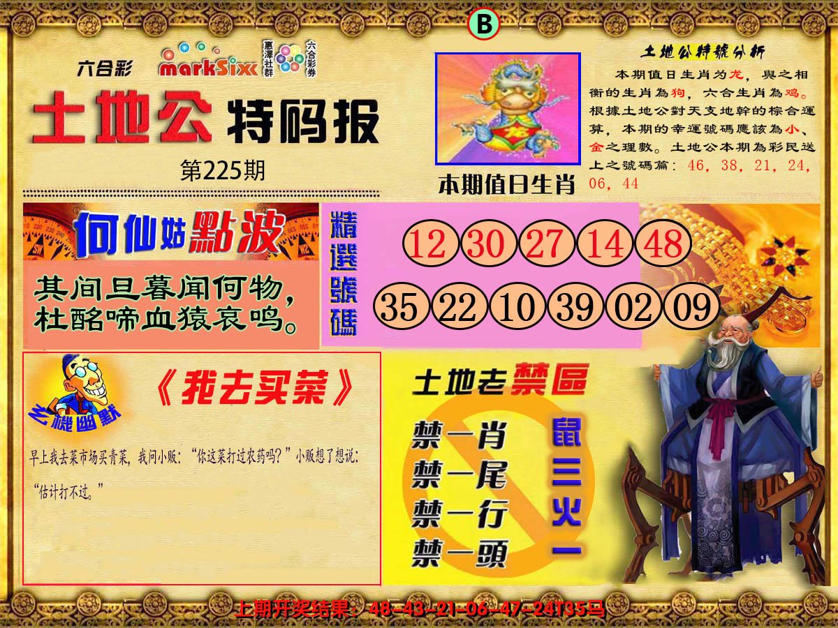 2024225期土地公特码报B