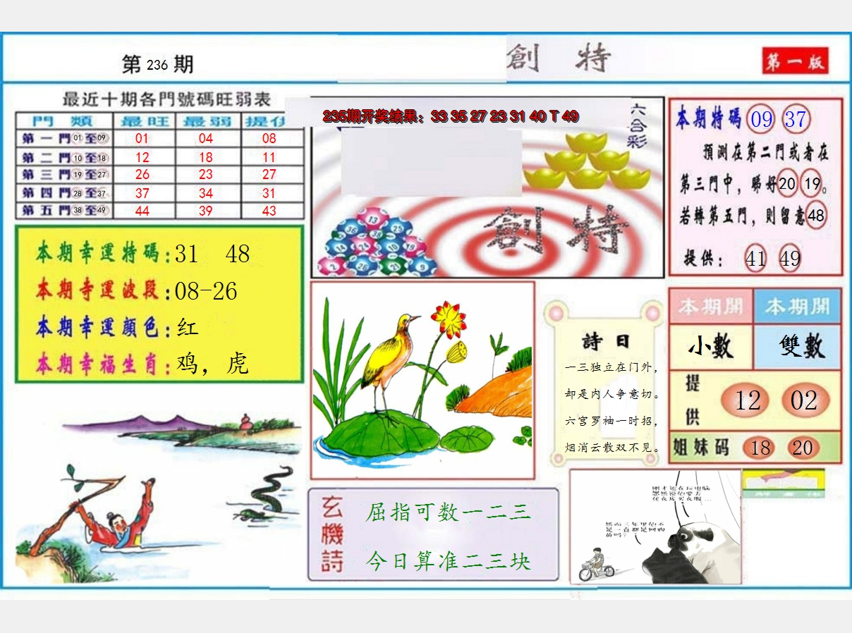 2024236期九龍创特A(推荐)