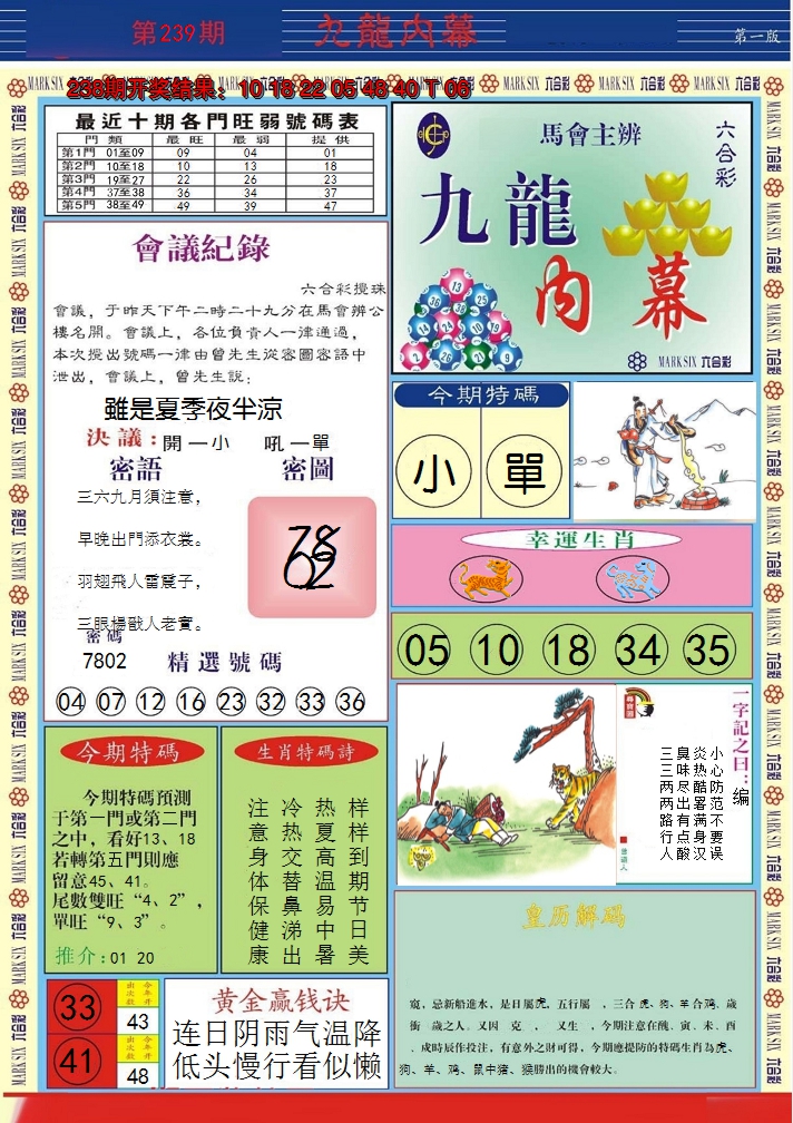 2024239期九龙内幕A