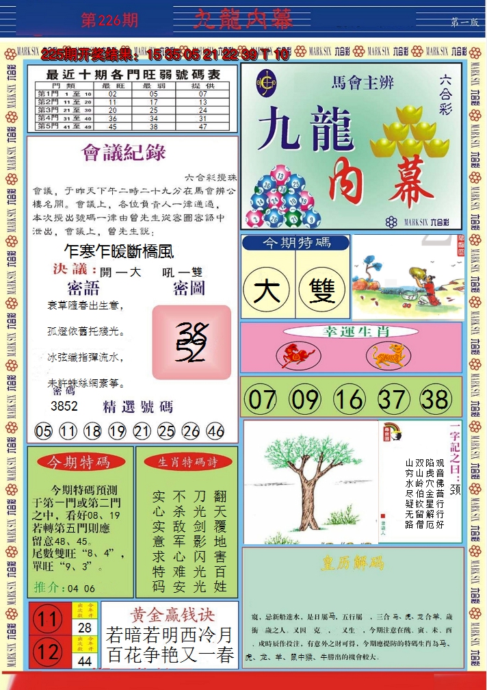 2024226期九龙内幕A