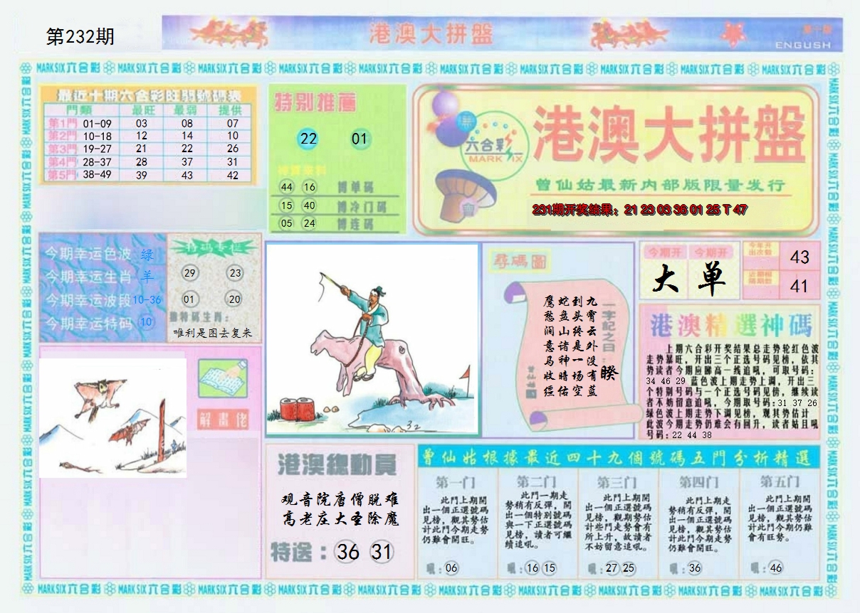 2024232期港澳大拼盘A
