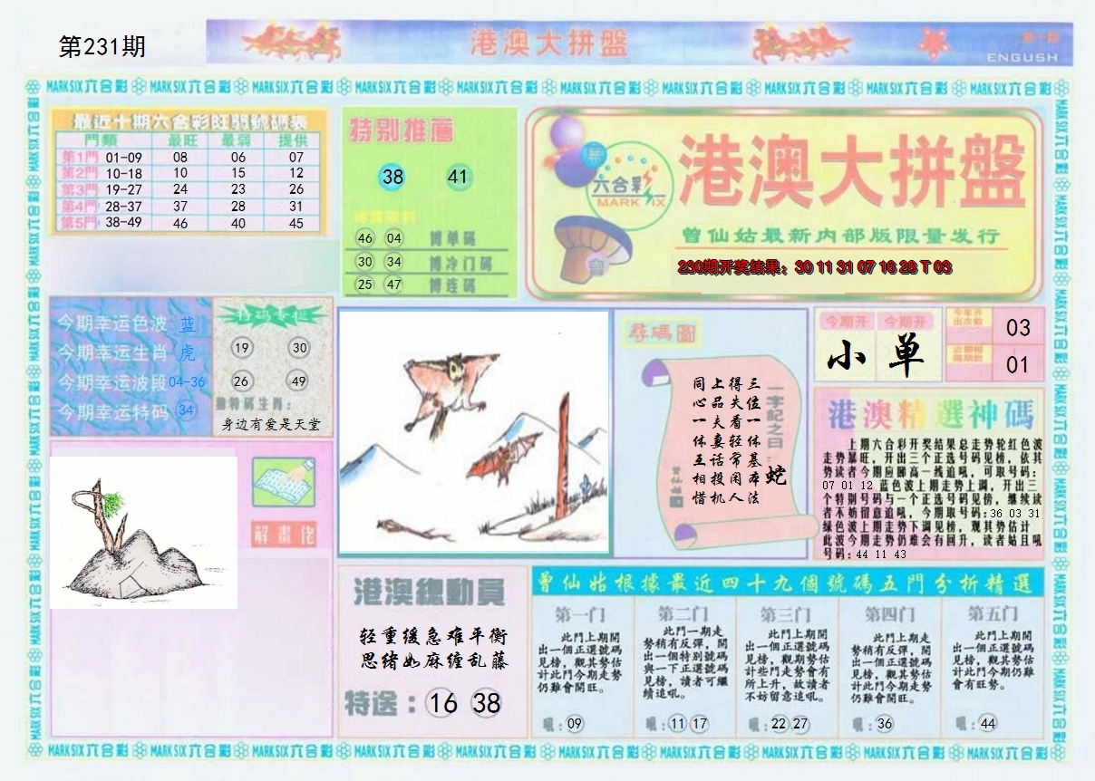 2024231期港澳大拼盘A