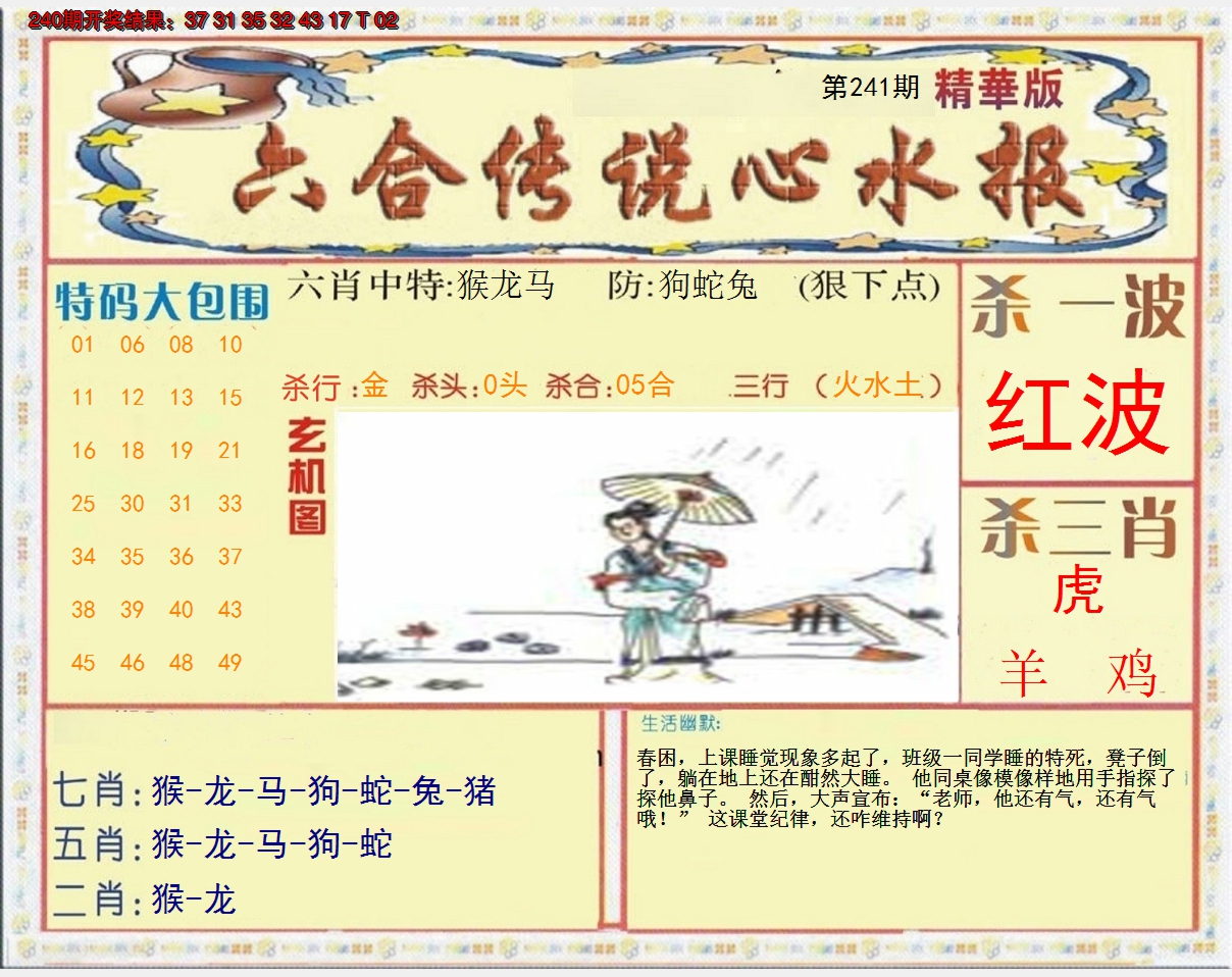 2024241期六合传说(心水版)