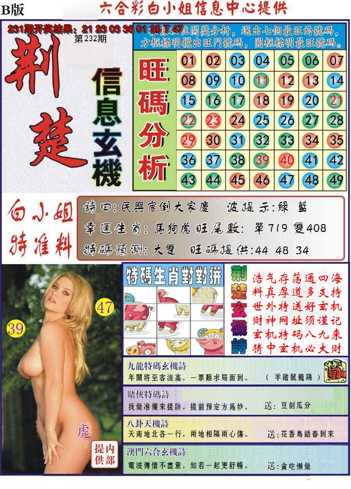 2024232期荆楚信息玄机B