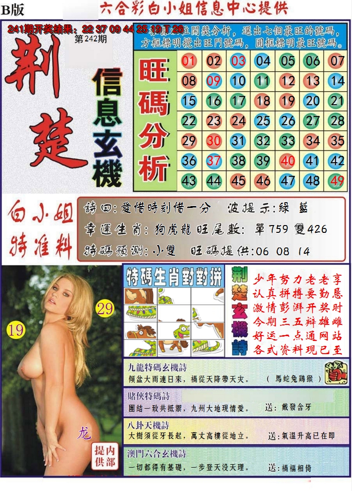 2024242期荆楚信息玄机B
