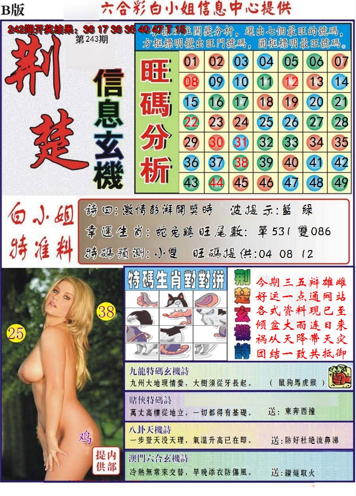 2024243期荆楚信息玄机B