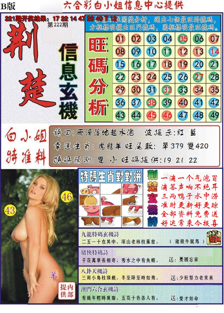 2024222期荆楚信息玄机B