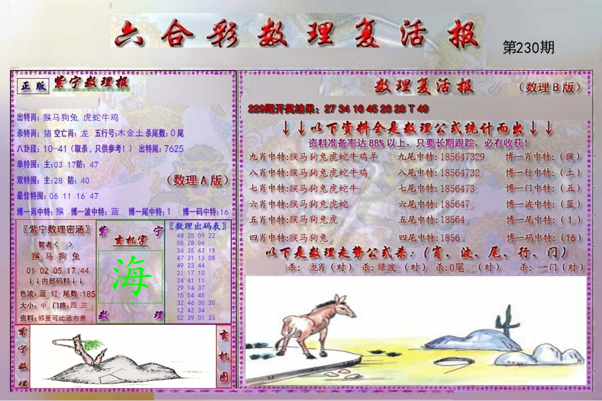 2024230期数理复活报