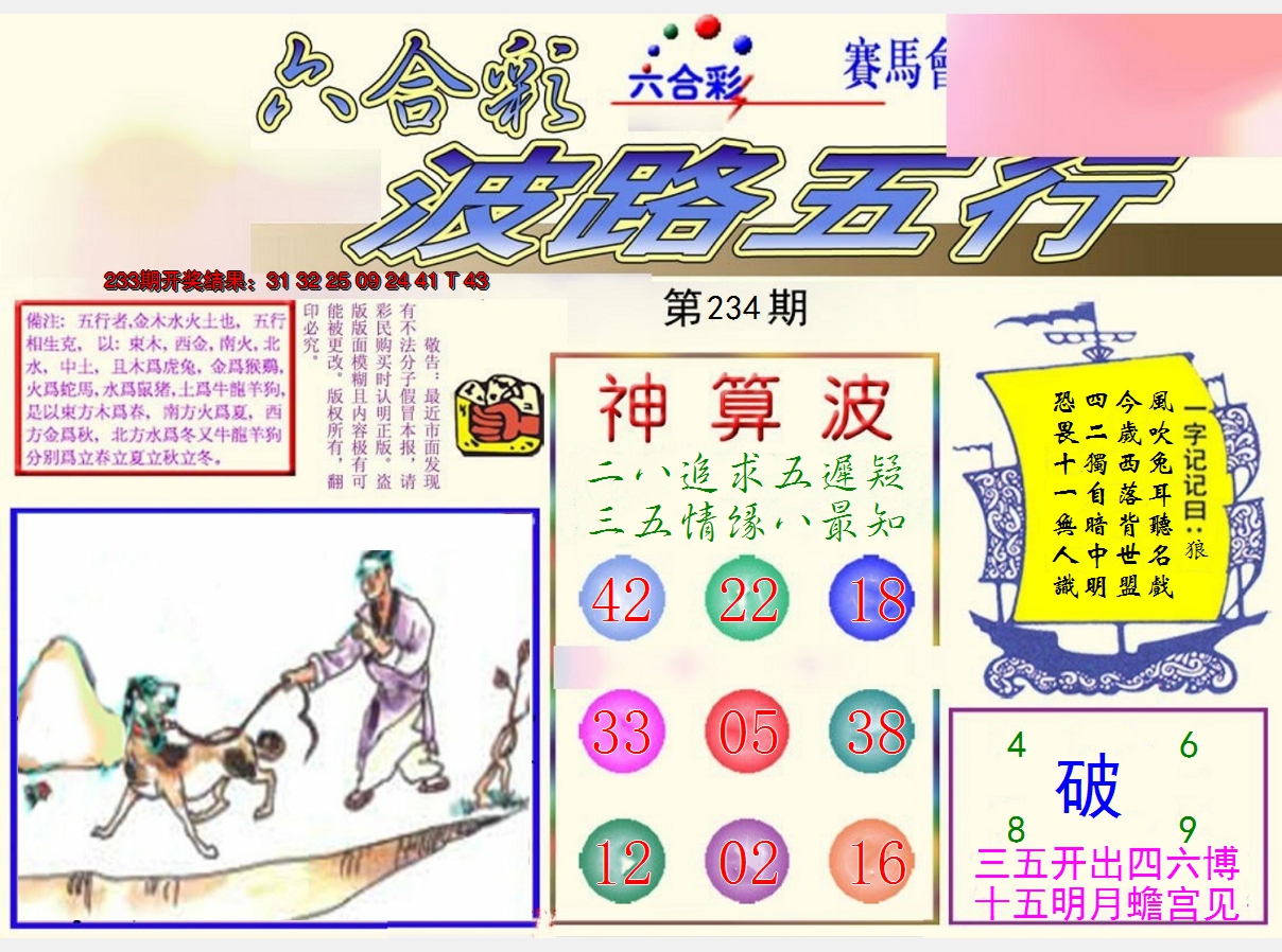 2024234期波路五行