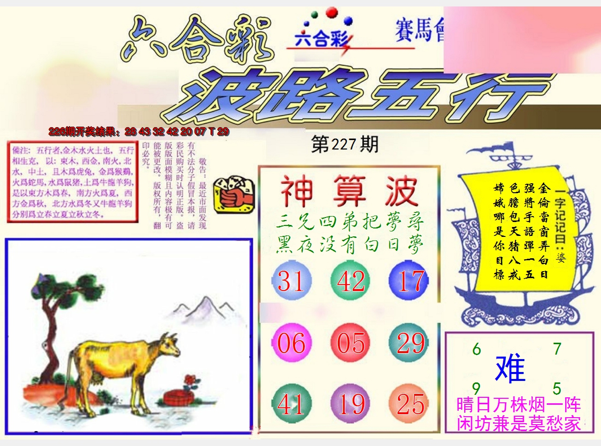 2024227期波路五行