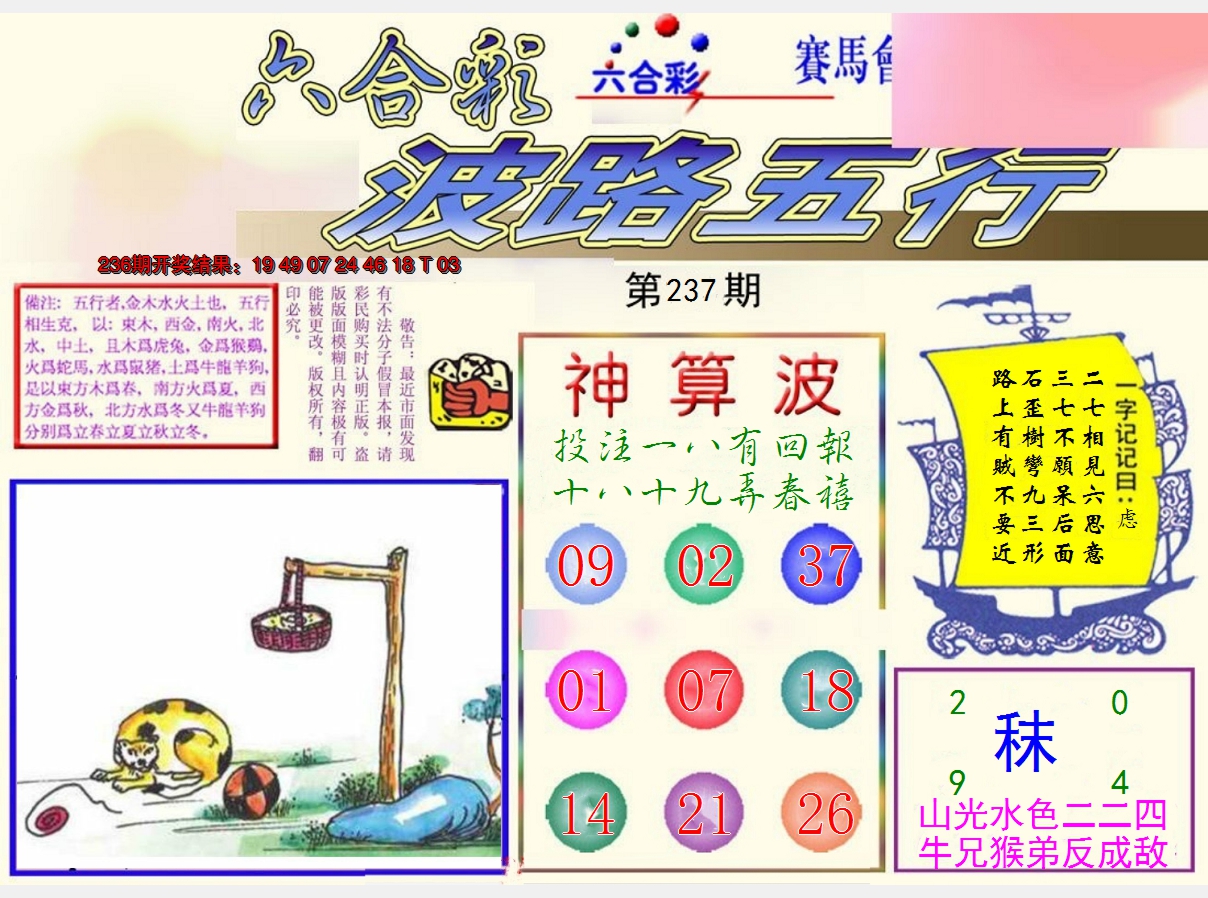 2024237期波路五行
