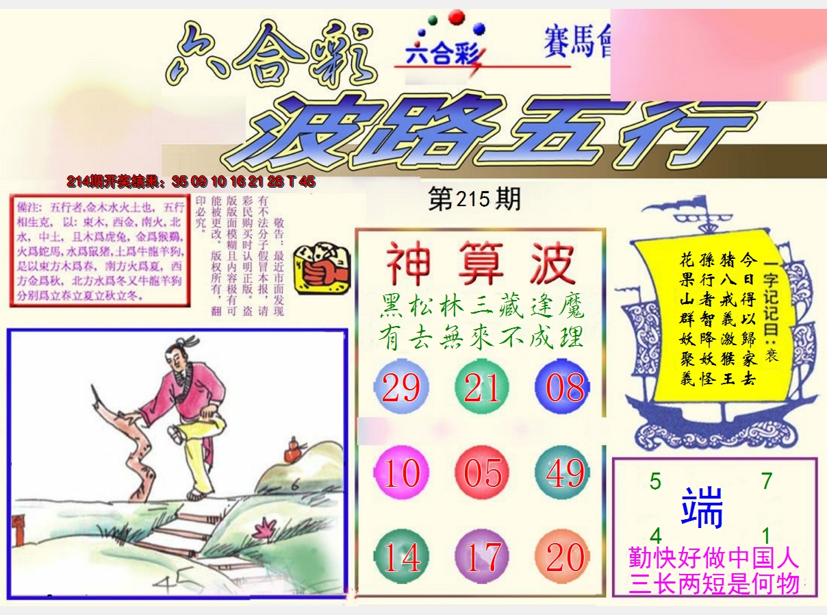 2024215期波路五行