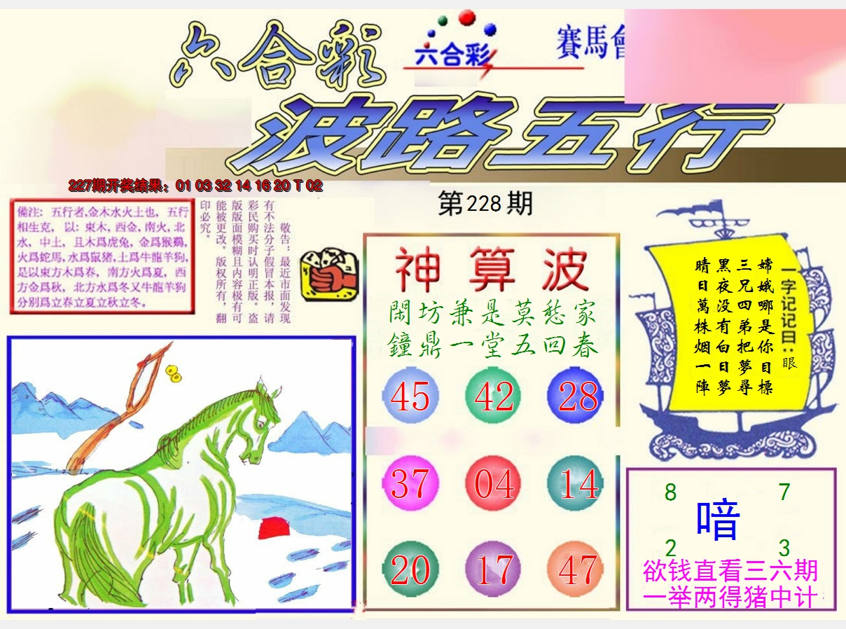 2024228期波路五行