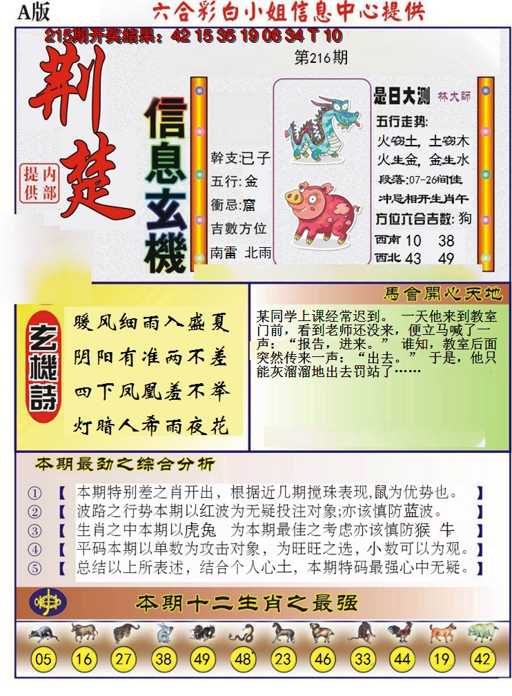 2024216期荆楚信息玄机A
