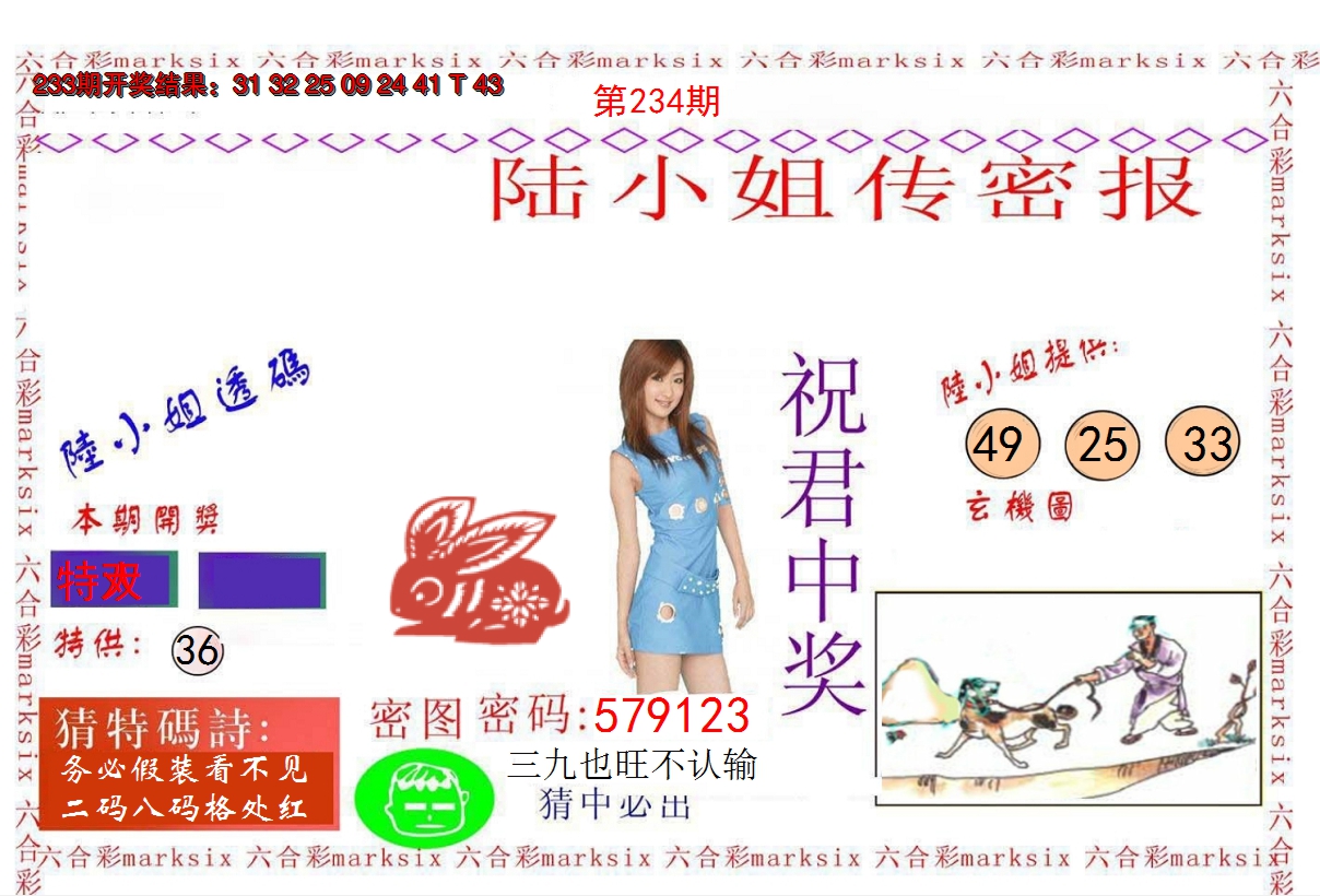 2024234期陆小姐传密A
