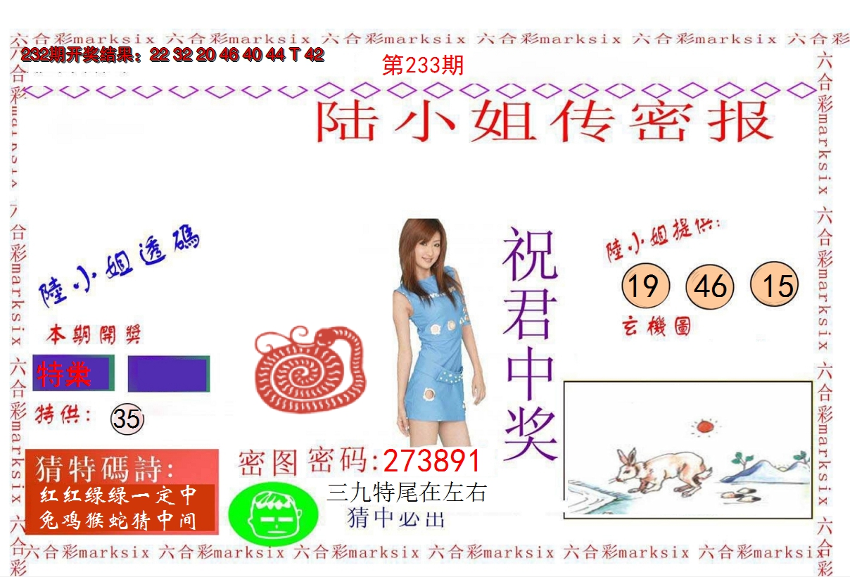 2024233期陆小姐传密A