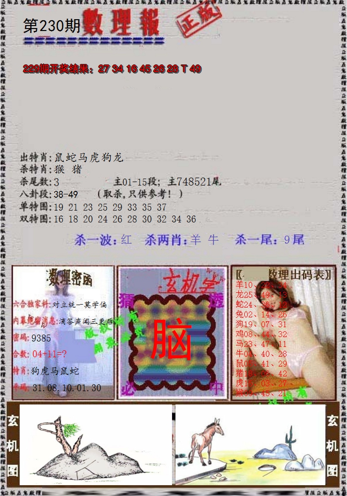 2024230期数理报