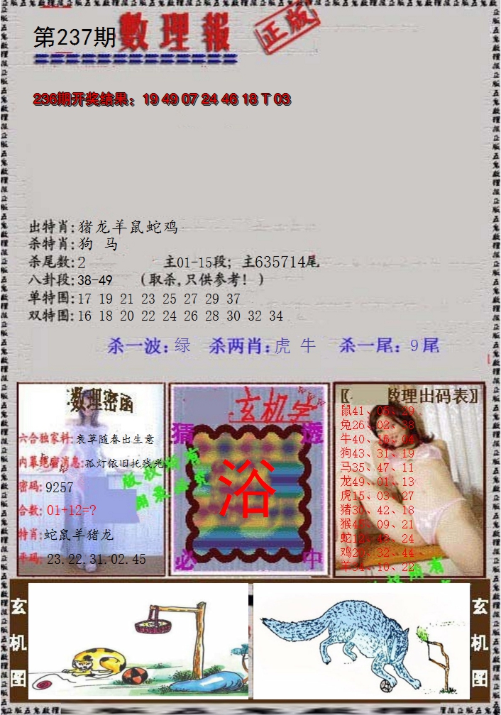 2024237期数理报