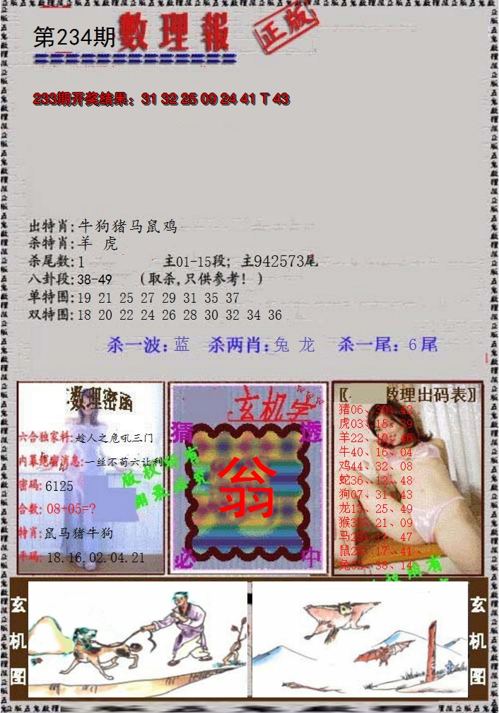 2024234期数理报