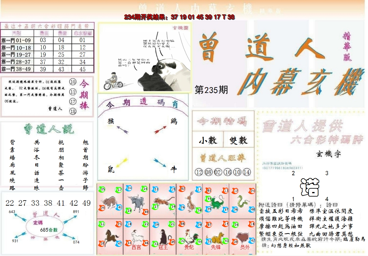 2024235期曾道人内幕精华版