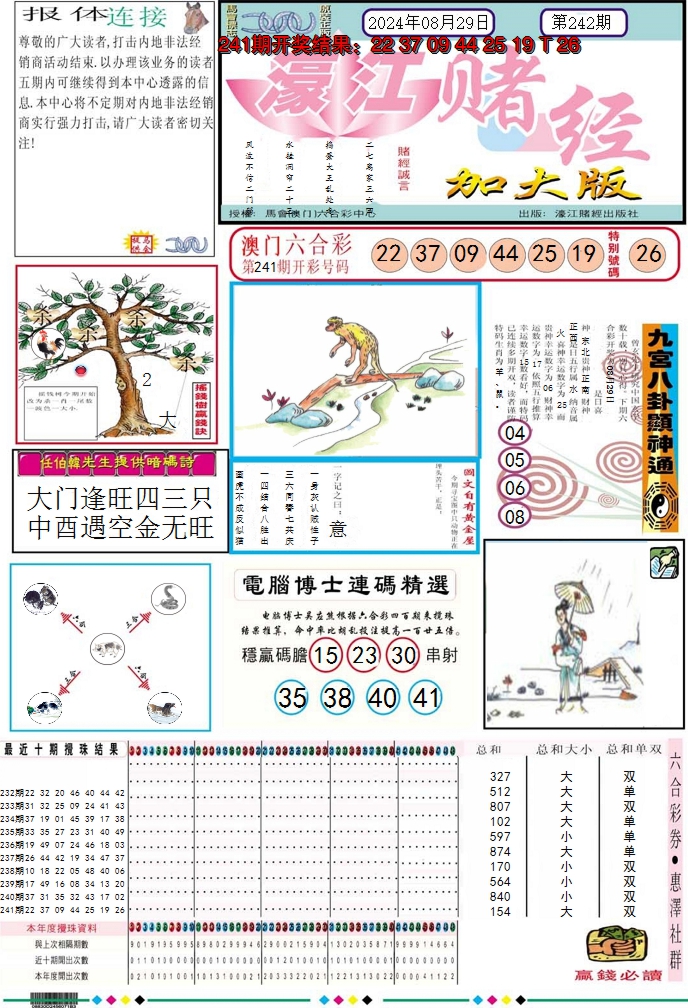 2024242期濠江赌经A加大版