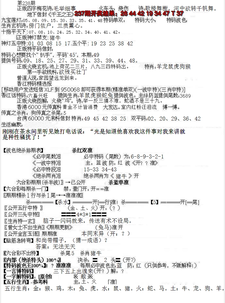 2024238期先锋总刚B