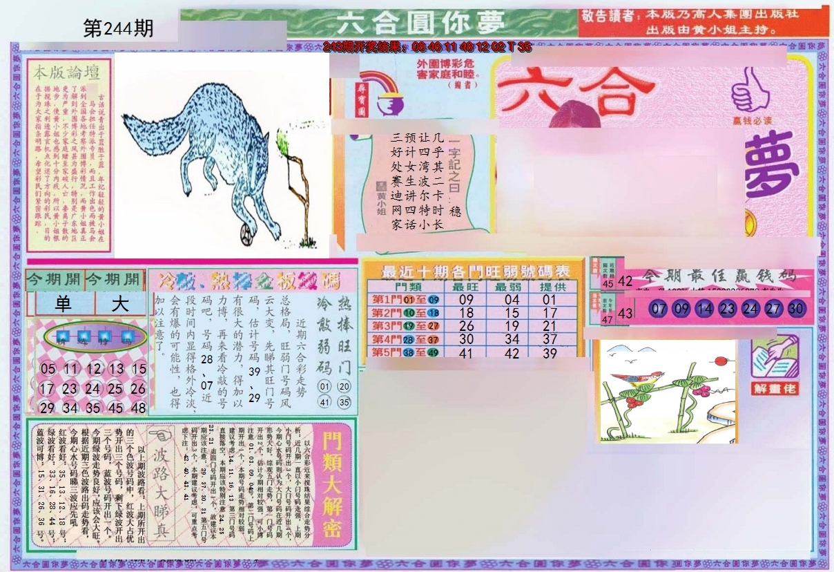 2024244期(新版)六合圆你梦A