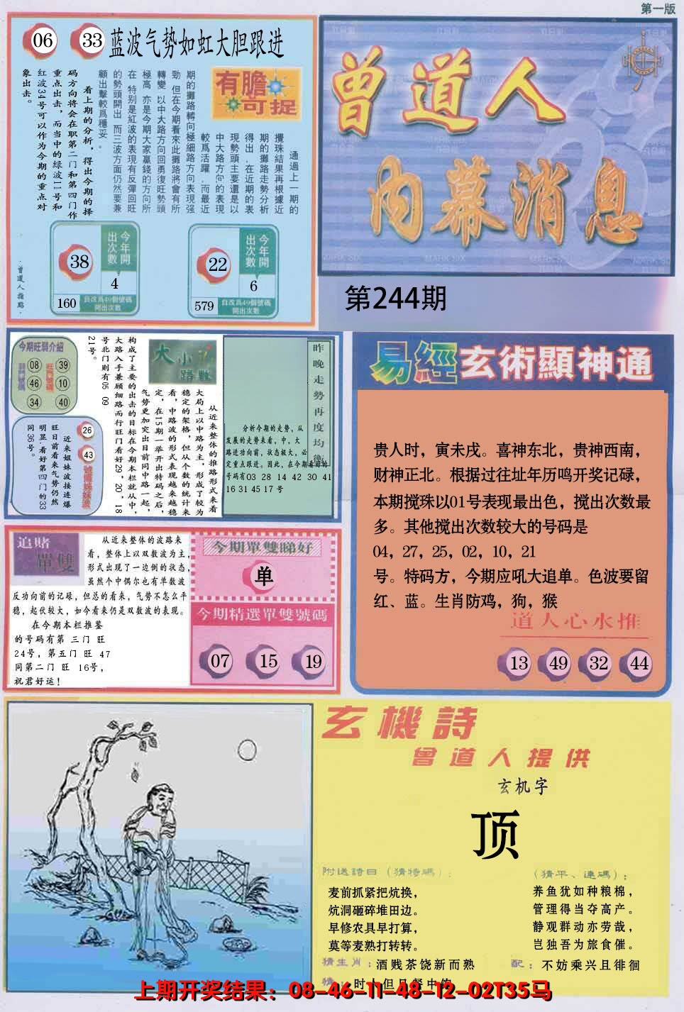 2024244期曾道人内幕消息A
