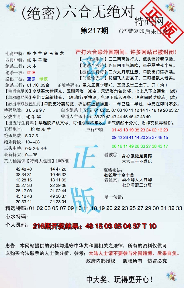 2024217期六合无绝对