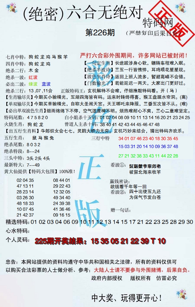 2024226期六合无绝对