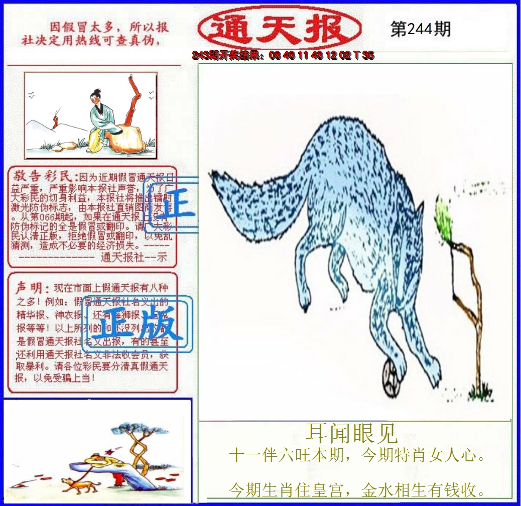 2024244期正版通天报